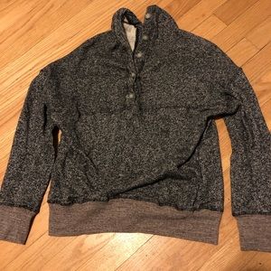 Buckle - Grey Speckled Sweater with Buttons